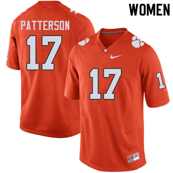 Women #17 Kane Patterson Clemson Tigers College Football Jerseys Sale-Orange - Click Image to Close